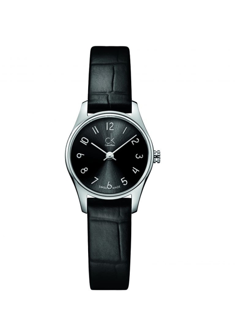 

Calvin Klein Women Black Dial & Black Leather Straps Analogue Watch K4D231CX