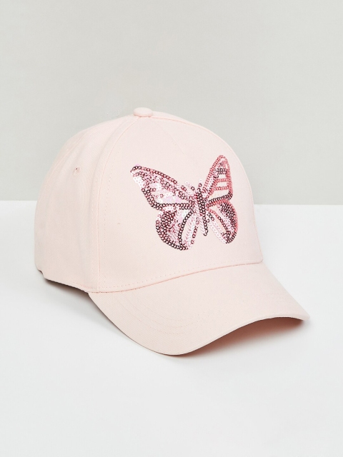 

max Girls Pink Embroidered Baseball Cap