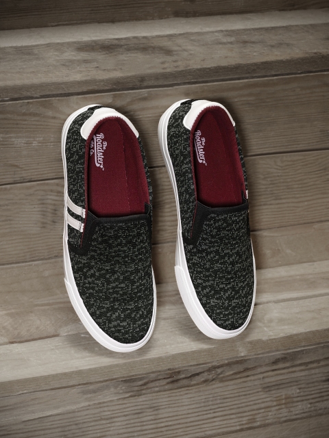 

Roadster Men Black Slip-On Sneakers
