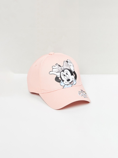 

max Girls Pink & White Printed Baseball Cap