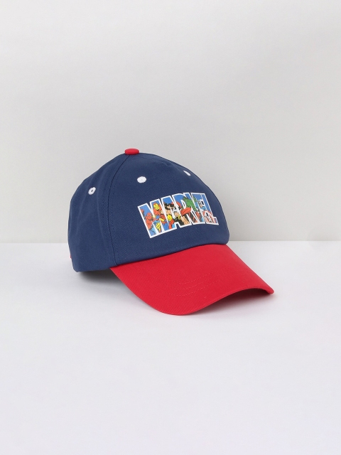 

max Boys Red & Blue Printed Baseball Cap