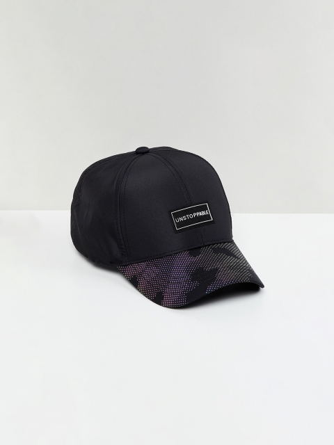 

max Boys Black Printed Baseball Cap