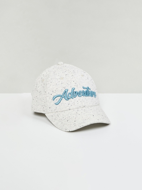 

max Boys Grey Melange & Blue Embroidered Baseball Cap