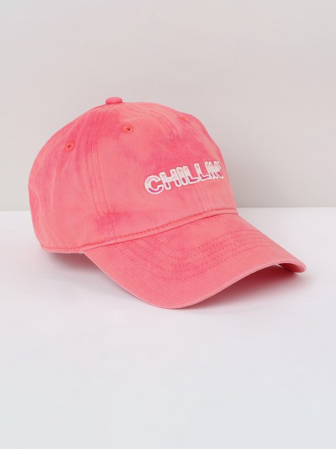 

max Women Pink Printed Cotton Baseball Cap