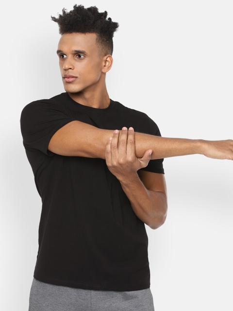 

Van Heusen Flex Men Black Slim Fit T-shirt