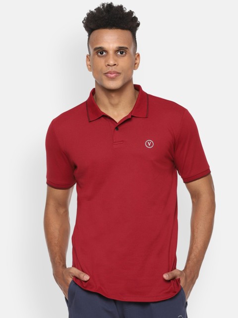 

Van Heusen Flex Men Maroon Polo Collar Applique T-shirt