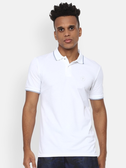 

Van Heusen Flex Men White Polo Collar T-shirt