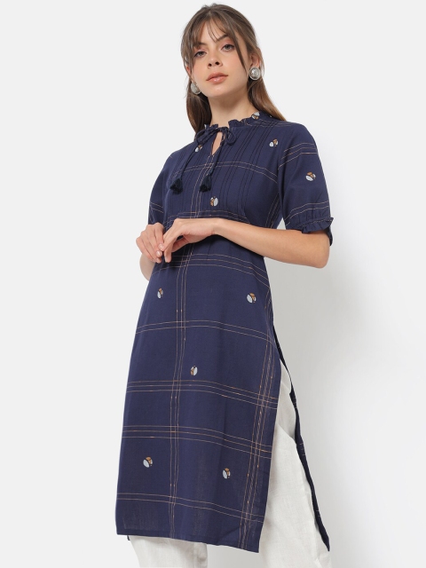 

Saaki Women Blue Pure Cotton Kurta with Trousers