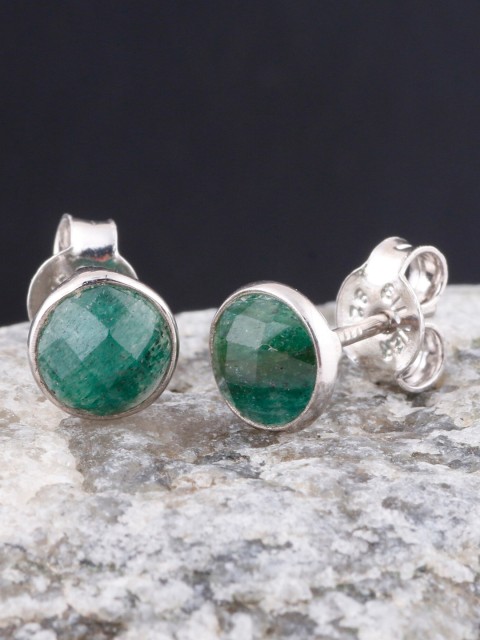 

Silgo Silver-Toned Contemporary Studs Earrings