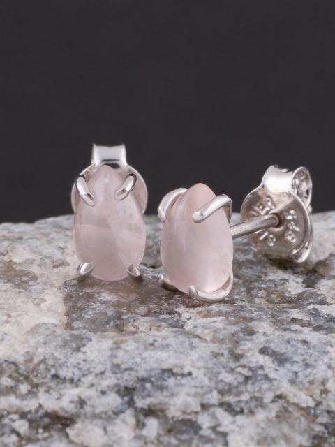 

Silgo Silver-Toned Contemporary Studs Earrings