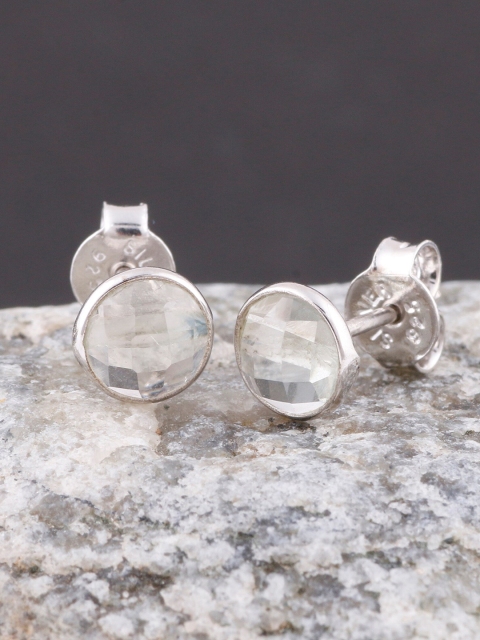 

Silgo Silver-Toned Contemporary Studs Earrings