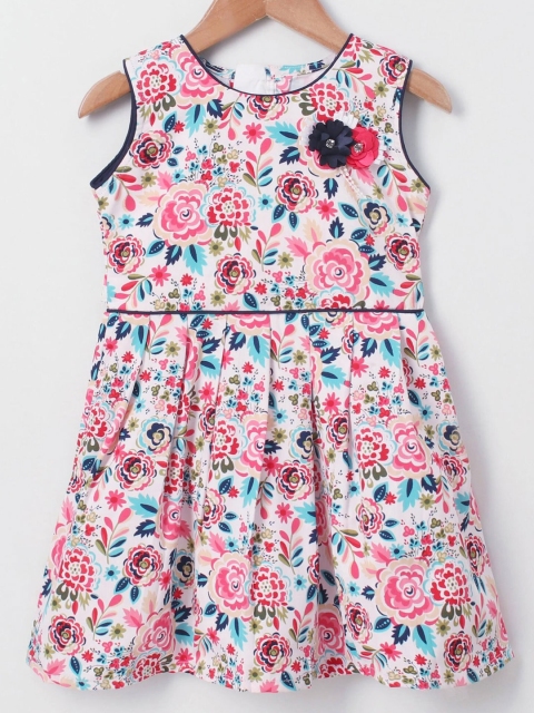 

Enfance Pink Floral Peplum Dress