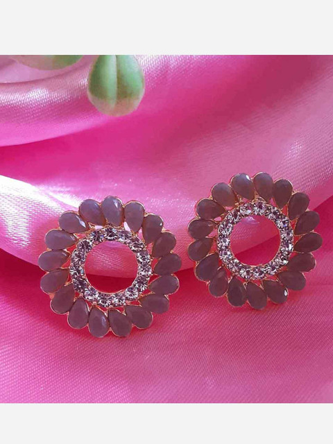 

RICH AND FAMOUS Grey Contemporary Studs Earrings