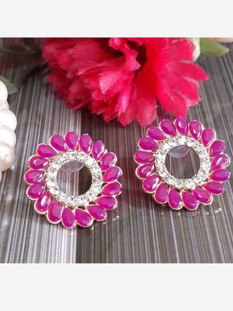 

RICH AND FAMOUS Purple Contemporary Studs Earrings