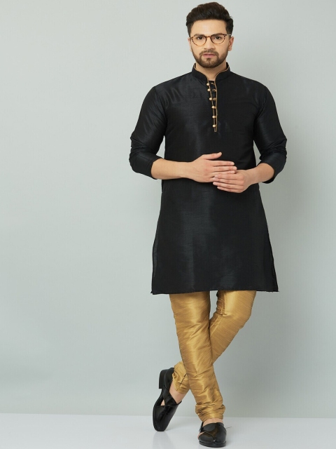 

Kaifoo Men Purple Layered Kurti with Pyjamas