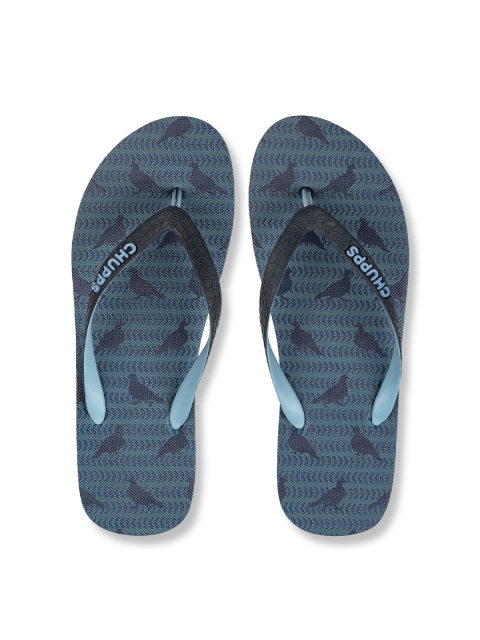 

CHUPPS Men Blue Printed Rubber Thong Flip-Flops