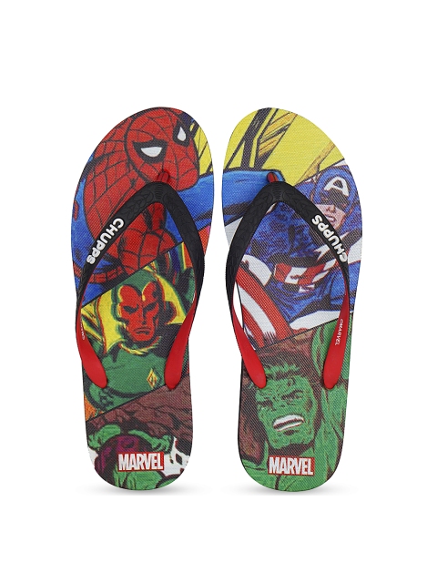 

CHUPPS Men Yellow & Red Printed Rubber Thong Flip-Flops