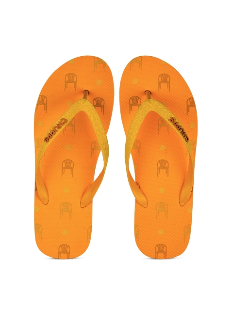 

CHUPPS Men Orange Printed Rubber Thong Flip-Flops