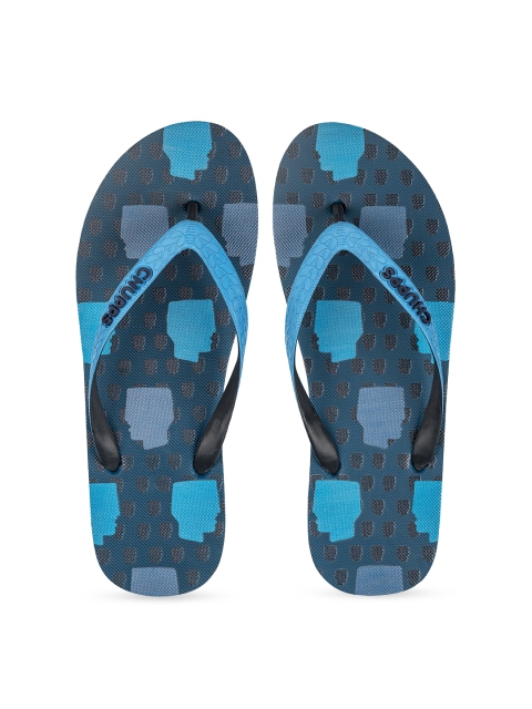 

CHUPPS Men Blue Printed Rubber Thong Flip-Flops