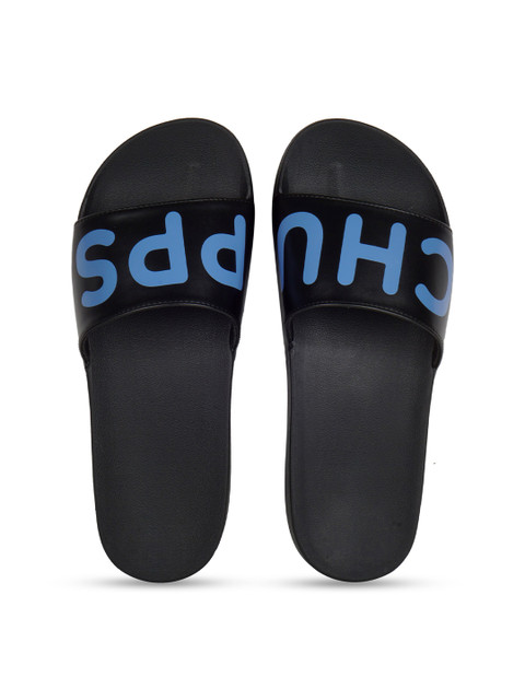 

CHUPPS Men Black & Blue Printed Rubber Slip-On