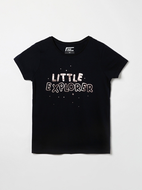 

Fame Forever by Lifestyle Navy Blue Print Top