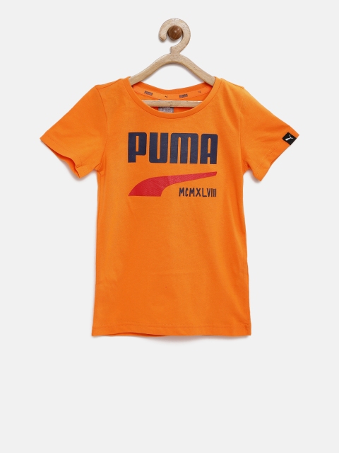 

Puma Boys Orange Style Graphic Print T-Shirt