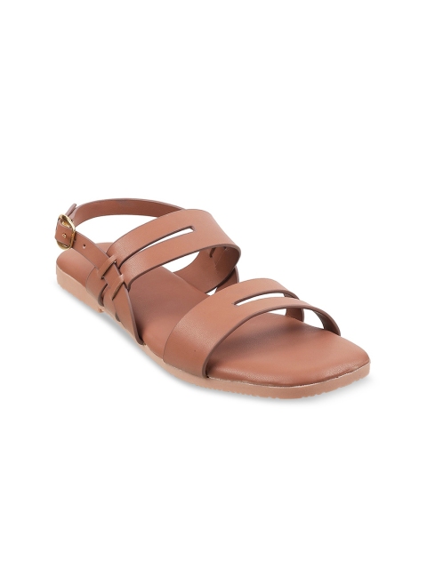 

Metro Women Peach-Coloured Open Toe Flats with Buckles