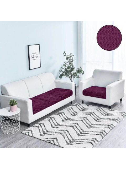 

Cortina Purple Jacquard Single Seater Sofa Covers