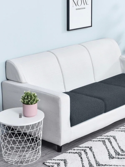 

Cortina Dark Grey Solid 1-Seater Sofa Cover