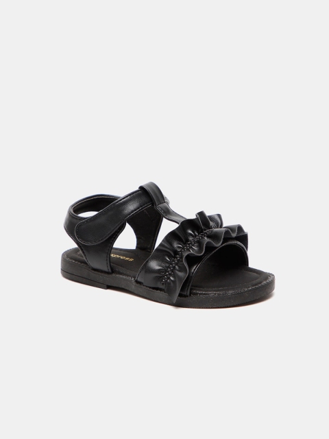 

shoexpress Girls Black Open Toe Flats