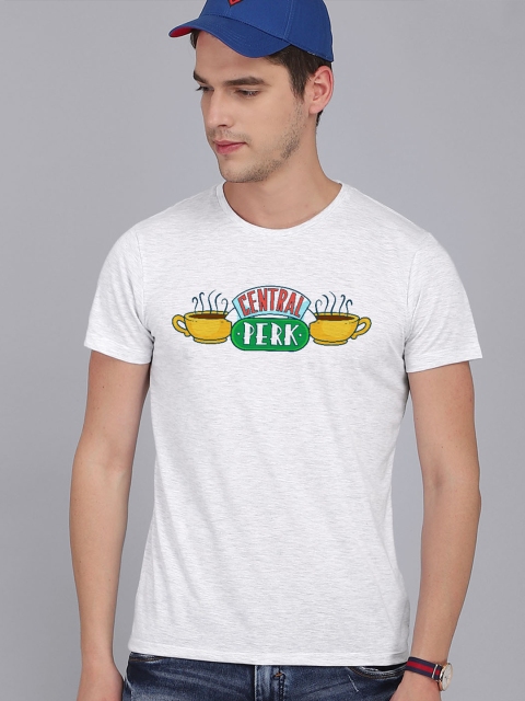 

Free Authority Men Grey Friends Round Neck Melange Tshirt