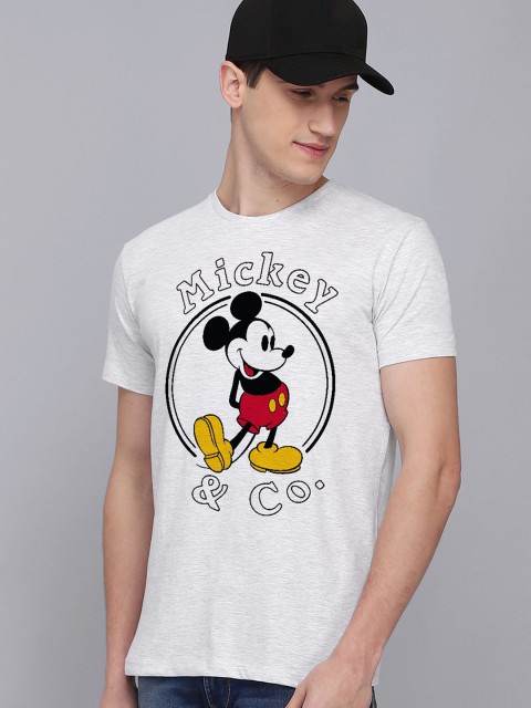 

Free Authority Men Grey Mickey & Friends Round Neck Tshirt