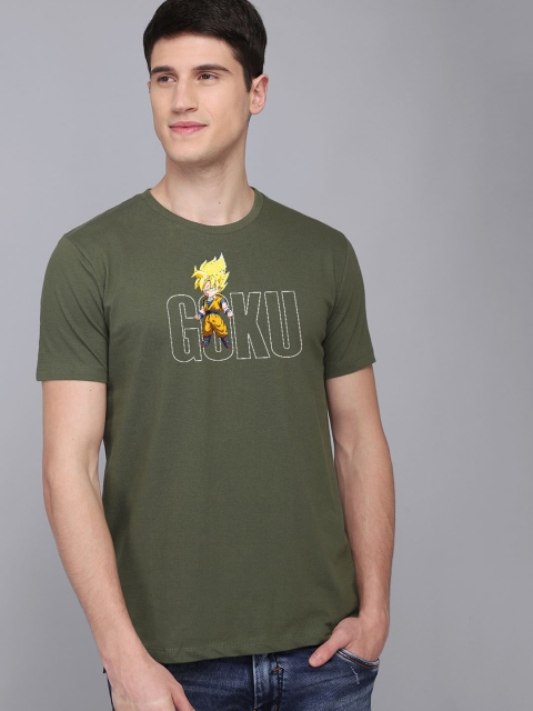 

Free Authority Men Green Dragon Ball Z Round Neck Kapok Tshirt