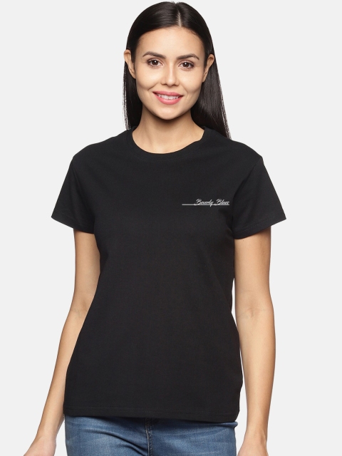

BEVERLY BLUES Women Black T-shirt
