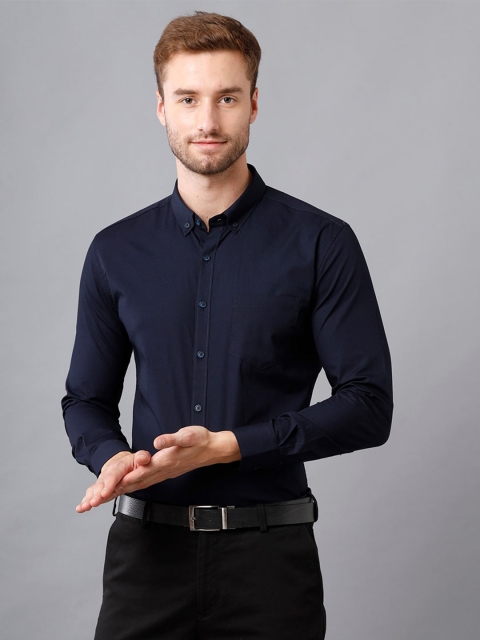 

YOVISH Men Black Smart Slim Fit Casual Shirt