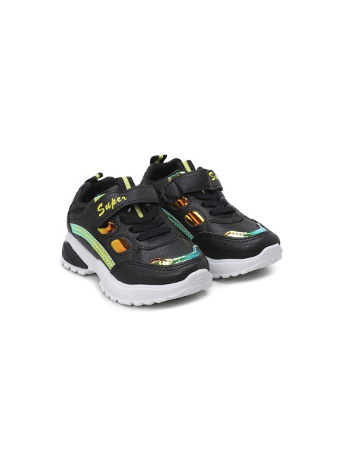 

Hopscotch Boys Black Printed PU Driving Shoes
