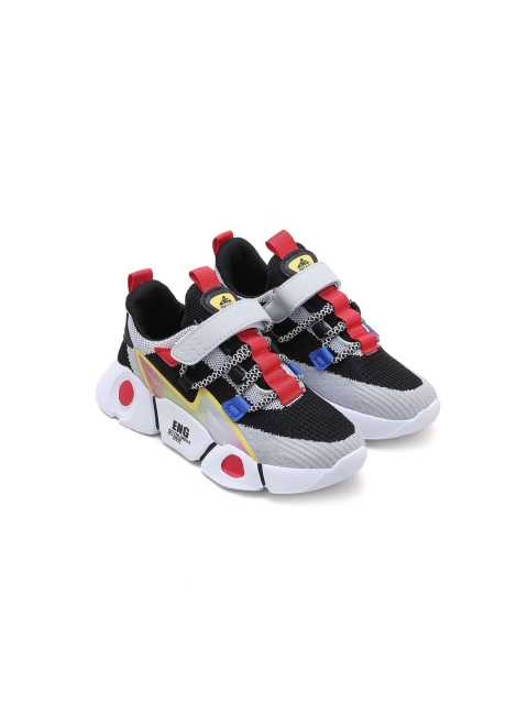 

Hopscotch Boys Black Woven Design Sneakers