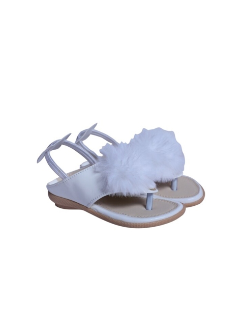 

Buckled Up Girls White PU Clogs Sandals