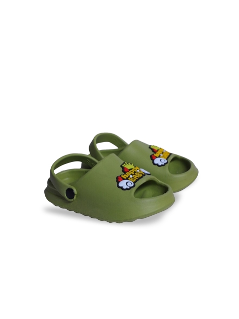 

Buckled Up Boys Green & White Clogs Sandals