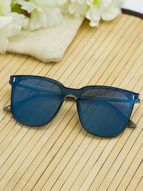 

Bellofox Unisex Blue Lens & Steel-Toned Oversized Sunglasses
