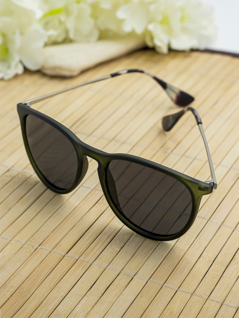 

Bellofox Unisex Black Lens & Green Round Sunglasses