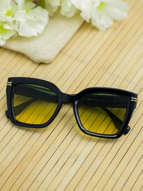 

Bellofox Unisex Yellow Lens & Black Square Sunglasses