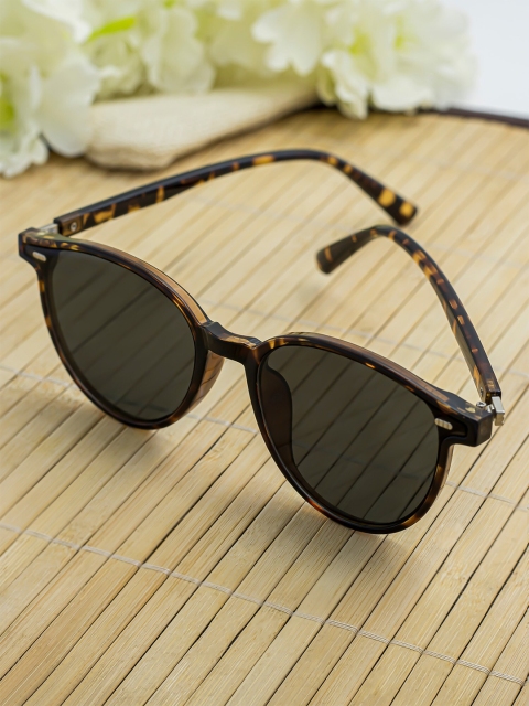 

Bellofox Unisex Black Lens & Brown Round Sunglasses BS1921-0522-Black