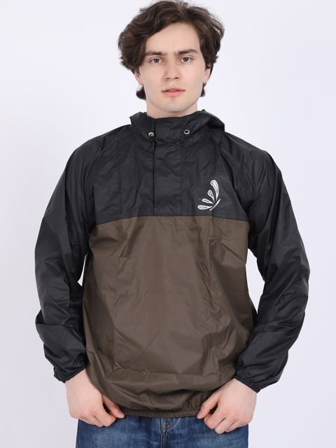 

ELLIS Men Black Hooded Rain Jacket