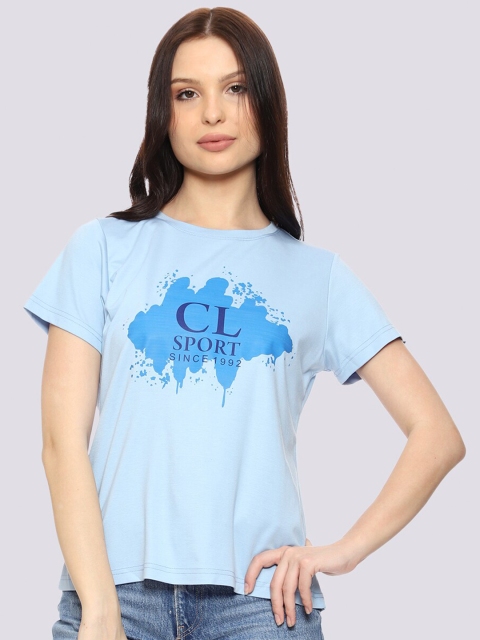 

CL SPORT Women Blue Printed T-shirt