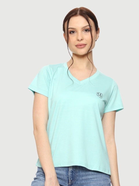 

CL SPORT Women Turquoise Blue T-shirt
