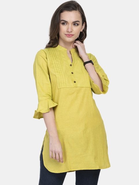 

Aarsha Women Yellow Thread Work Pathani Kurta
