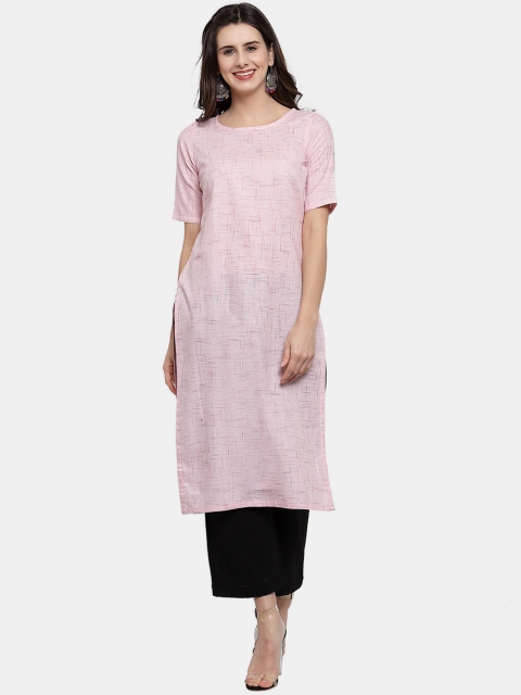 

Aarsha Women Pink Mirror Work Kurta