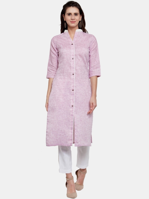 

Aarsha Women Mauve Thread Work Kurta