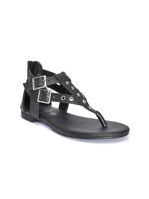

Truffle Collection Women Black Studded Flats